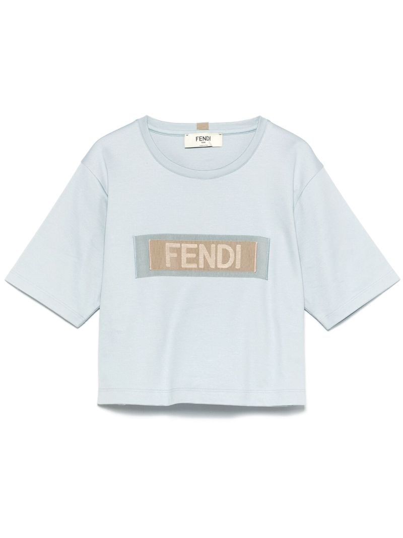 Logo-patch Cropped T-shirt
