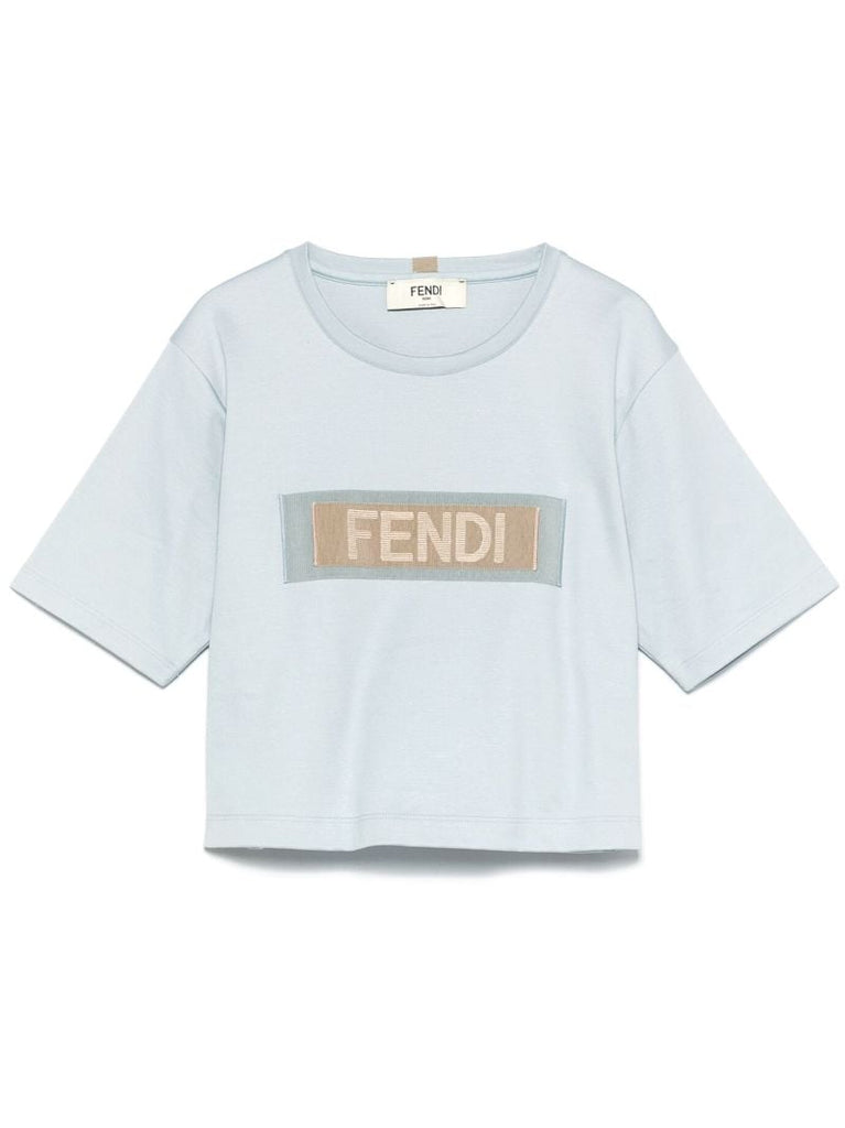 Logo-patch Cropped T-shirt