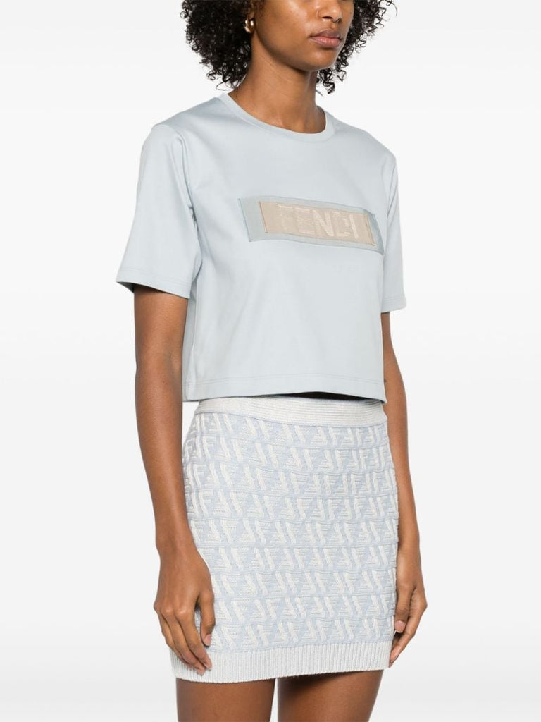 Logo-patch Cropped T-shirt