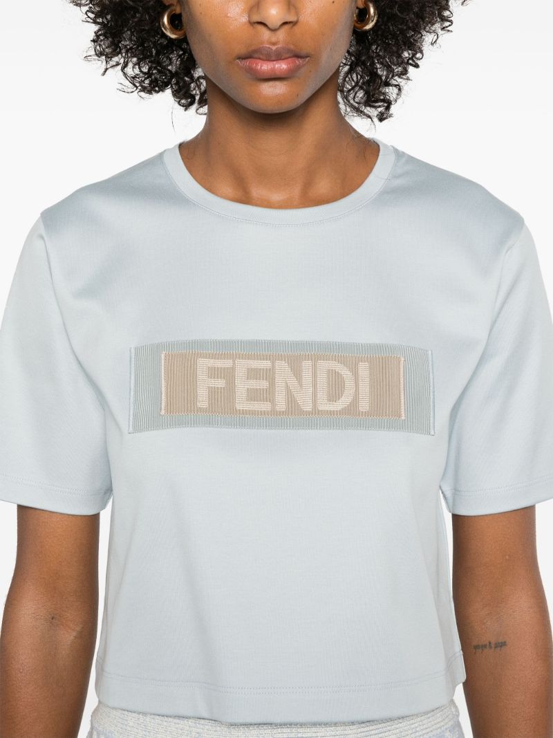 Logo-patch Cropped T-shirt