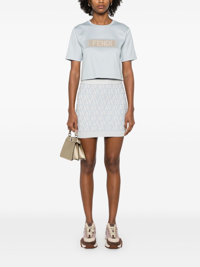 Logo-patch Cropped T-shirt