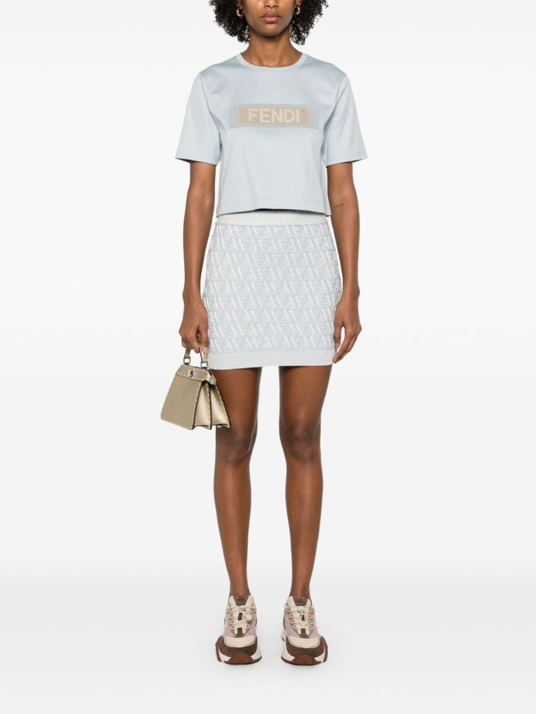Logo-patch Cropped T-shirt
