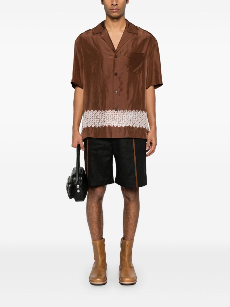 Black Contrast Stripe Bermuda Shorts