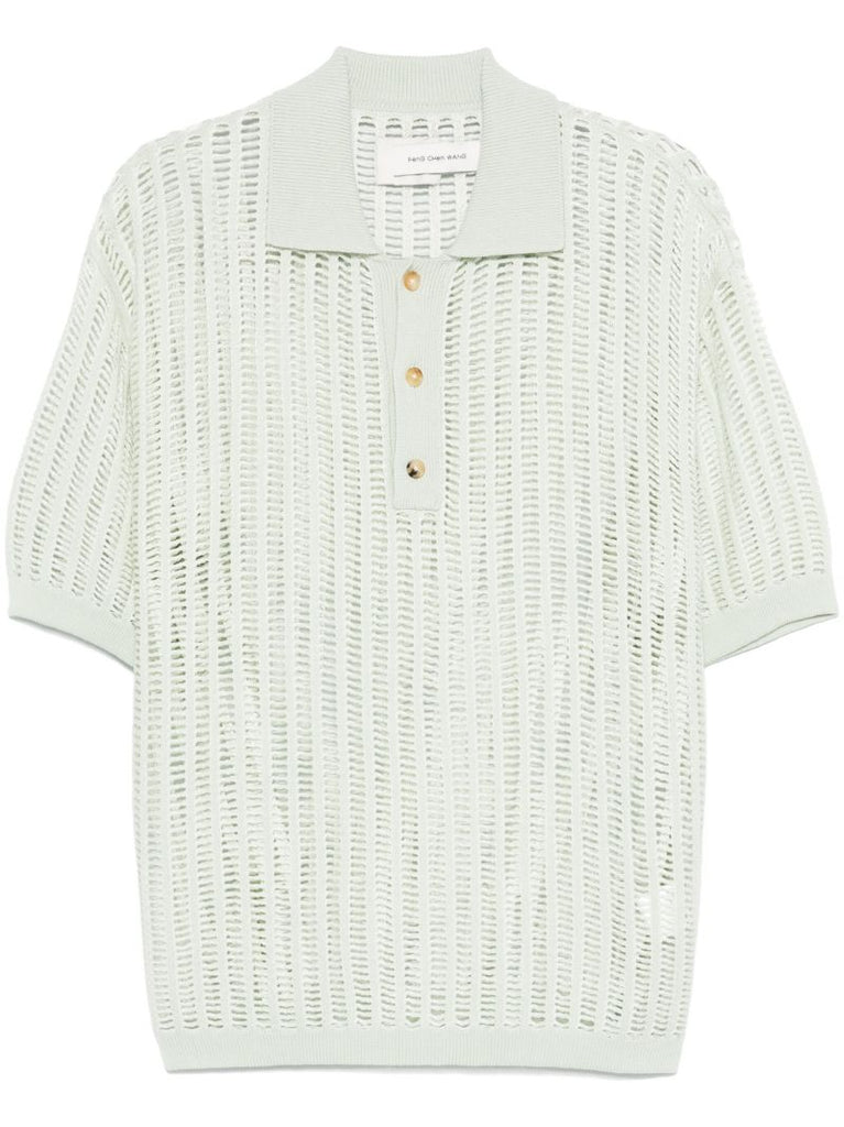 Green Knit Polo Shirt