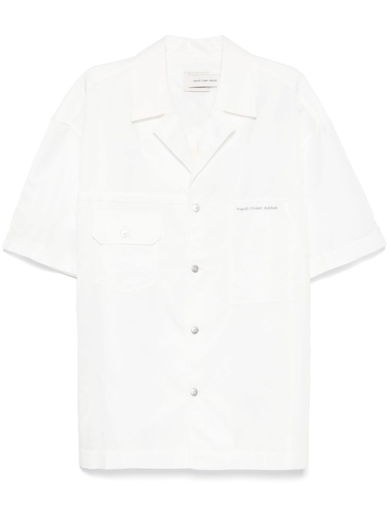 White Logo-embroidered Shirt