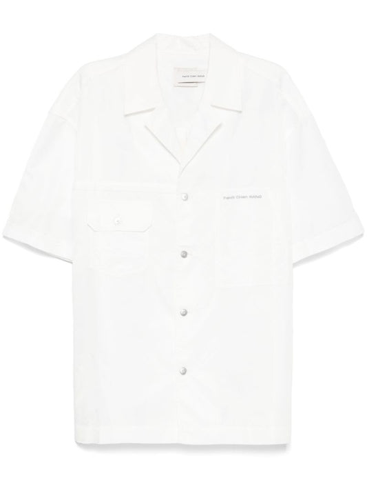 White Logo-embroidered Shirt