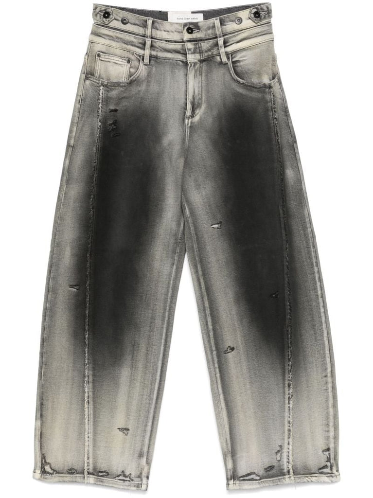 Grey Gradient Wide-leg Jeans