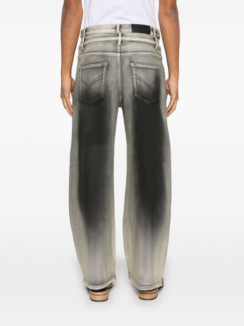 Grey Gradient Wide-leg Jeans