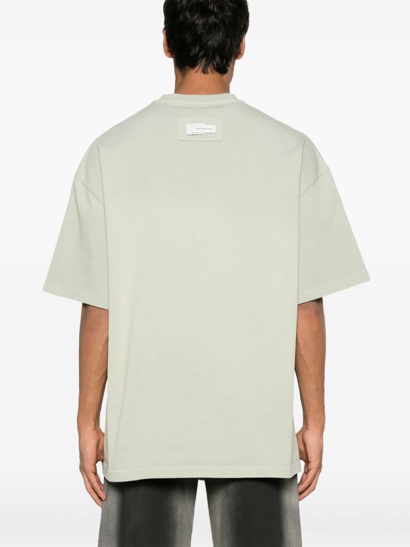 Green Logo-appliquÃ_x0083_Â© Cotton T-shirt