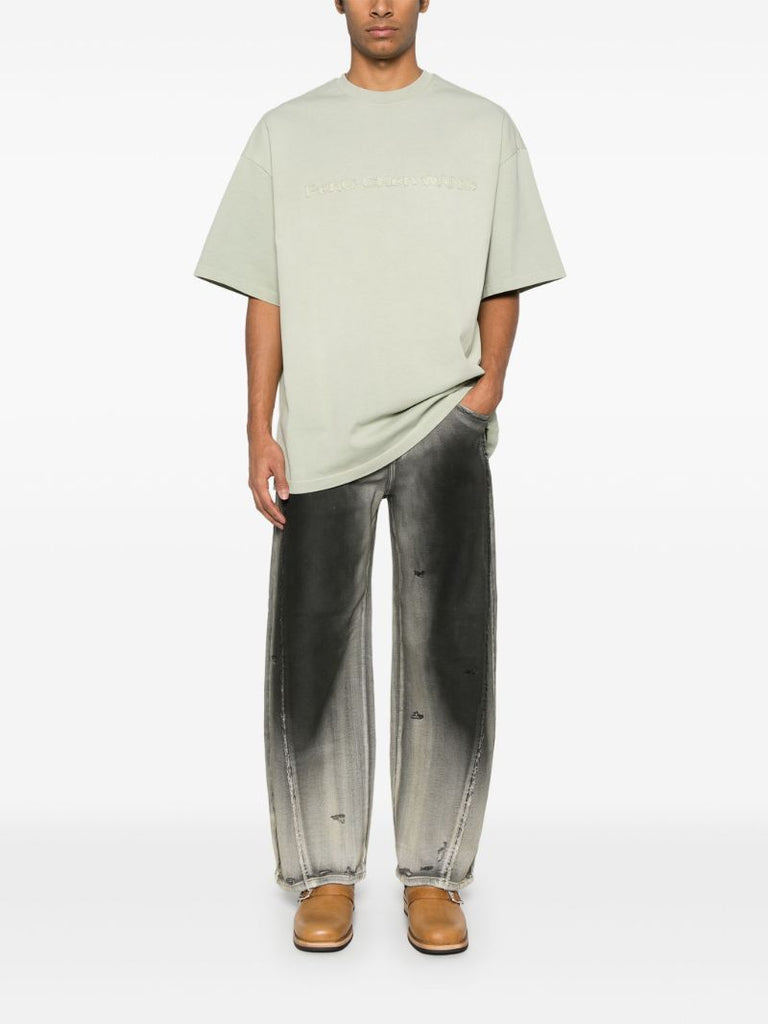 Green Logo-appliquÃ_x0083_Â© Cotton T-shirt