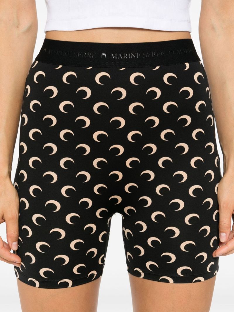 Moon-print Jersey Mini Shorts