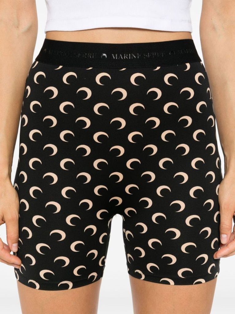 Moon-print Jersey Mini Shorts