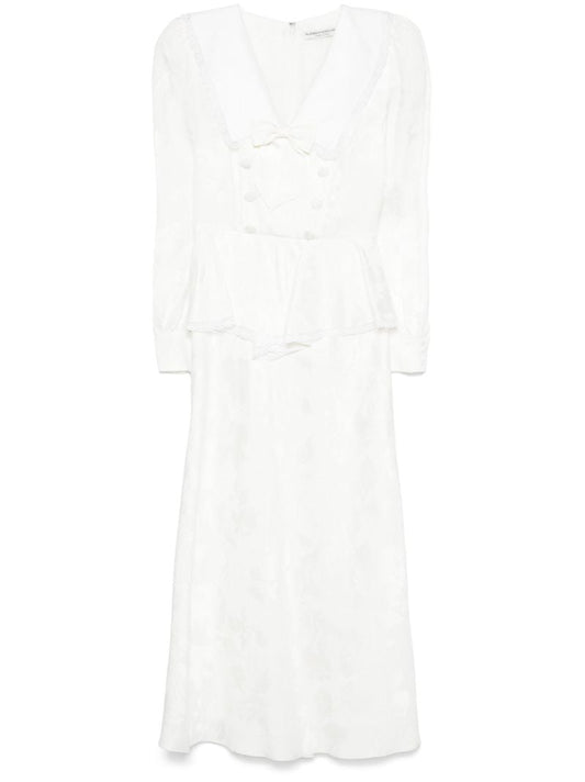 White Peplum Dress
