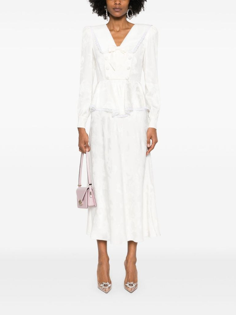 White Peplum Dress