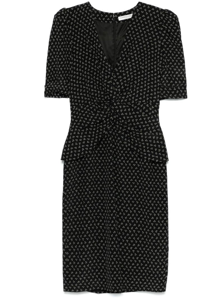 Black Floral-print Dress