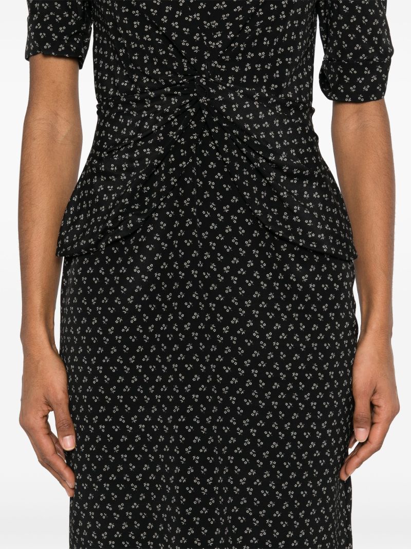 Black Floral-print Dress