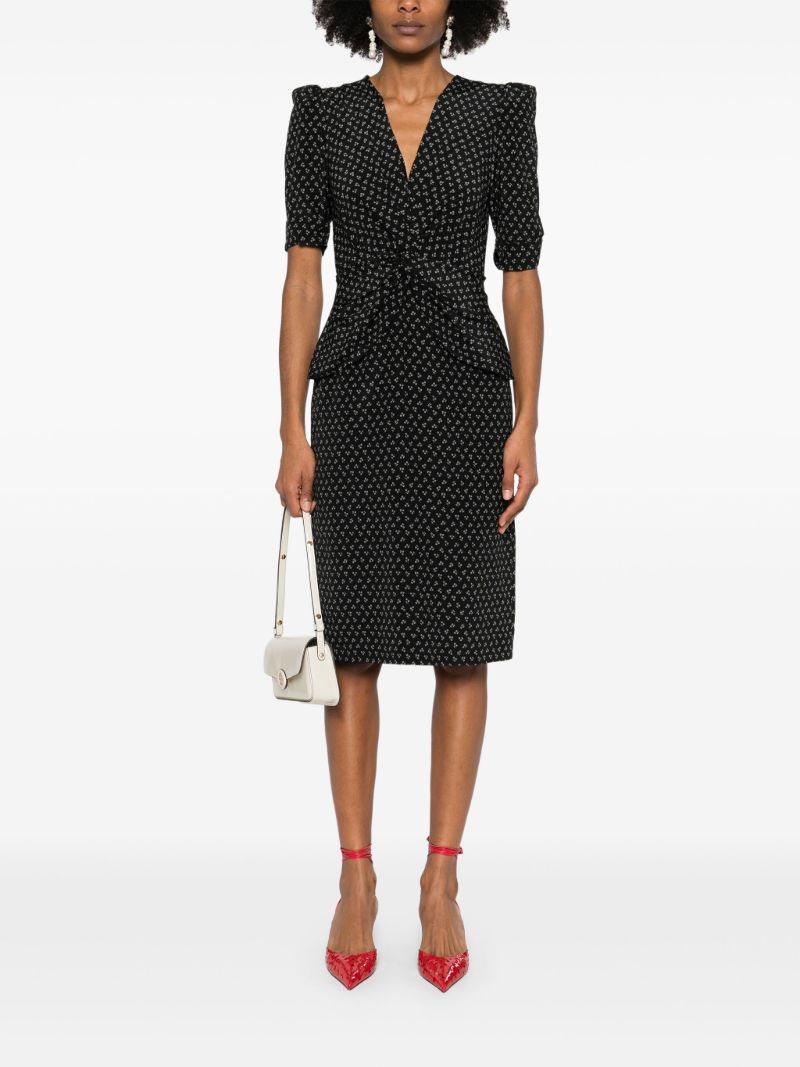Black Floral-print Dress