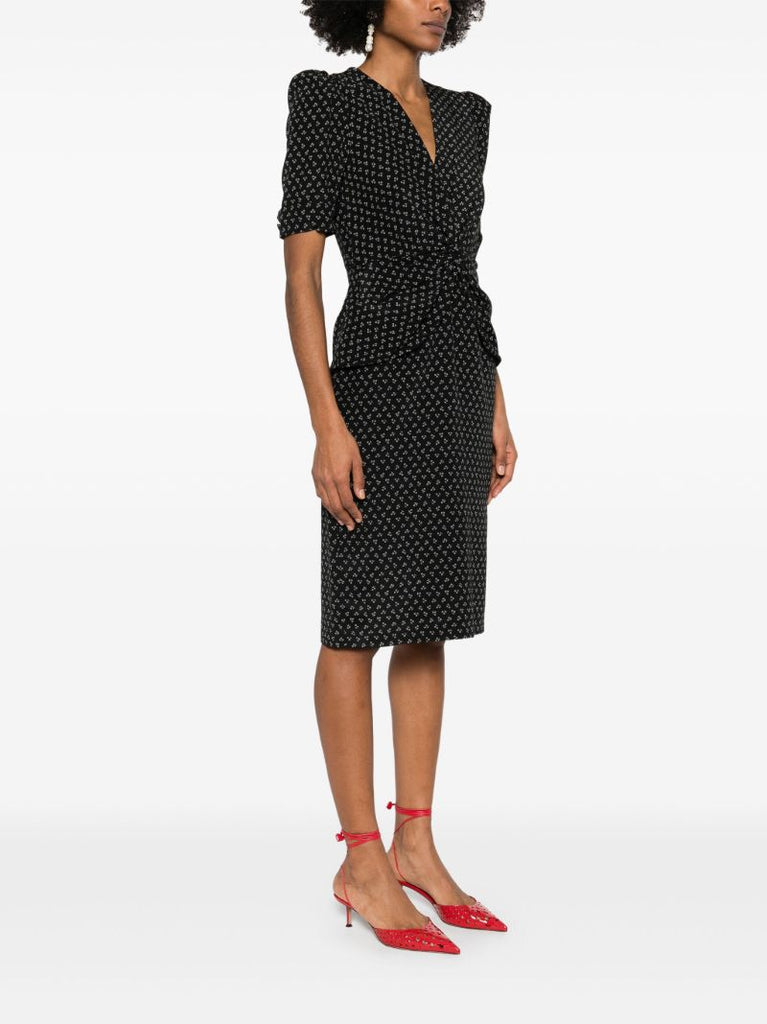 Black Floral-print Dress