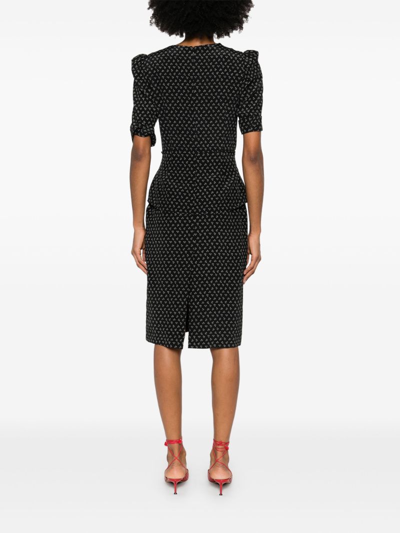 Black Floral-print Dress