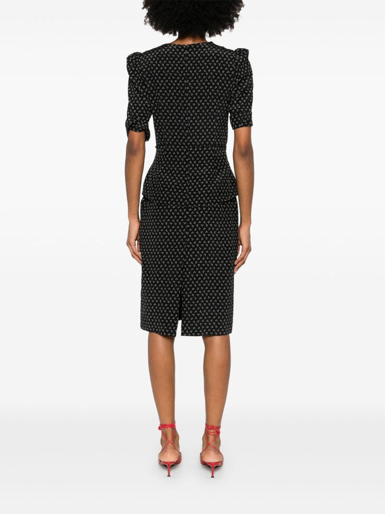 Black Floral-print Dress