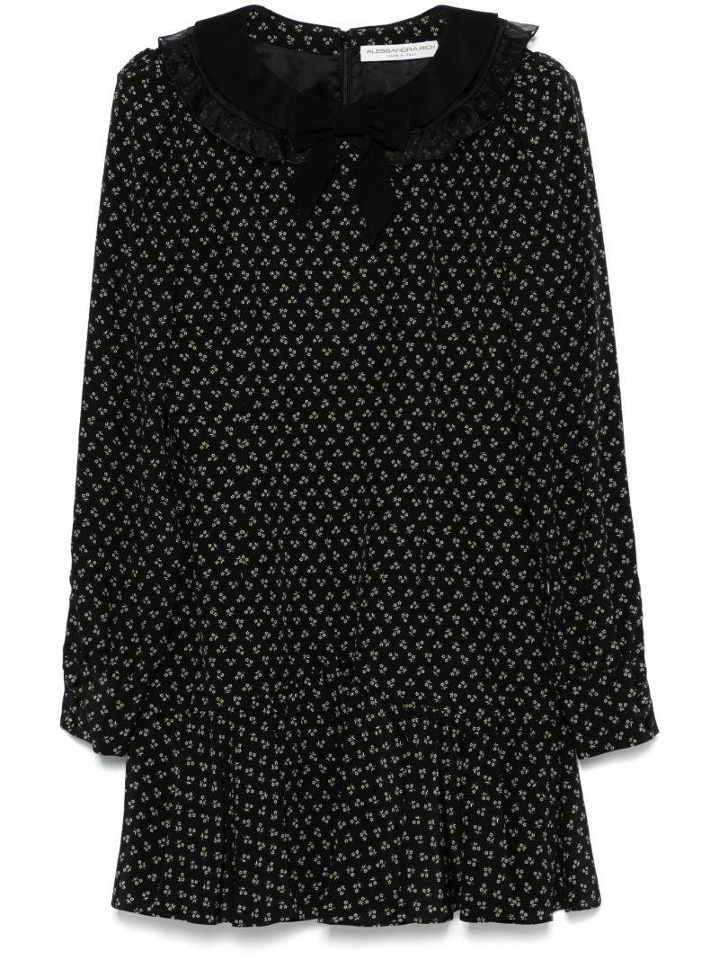 Black Floral-print Dress