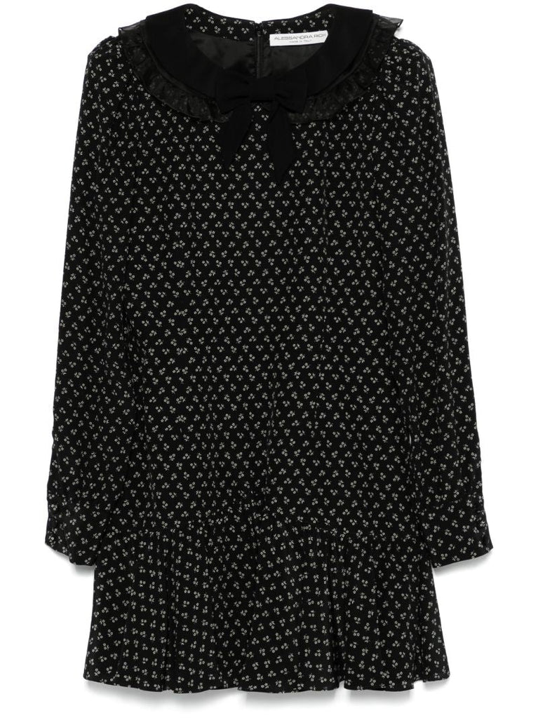 Black Floral-print Dress