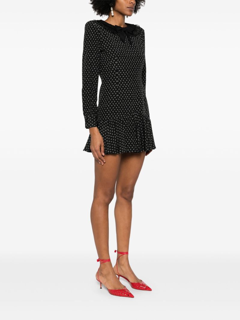 Black Floral-print Dress