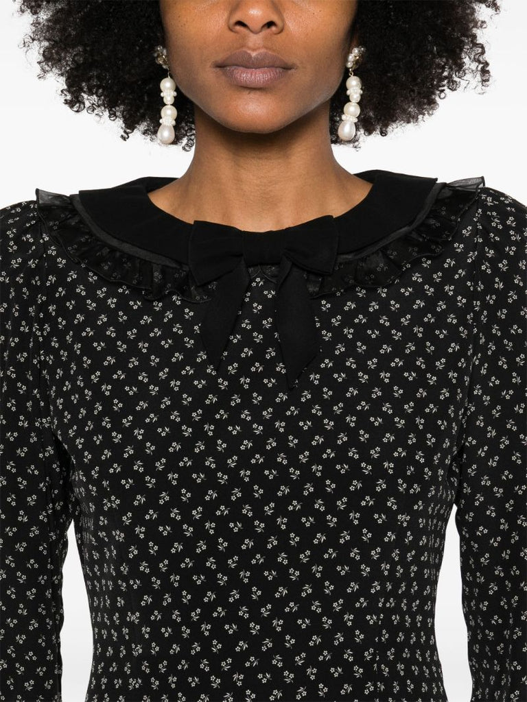 Black Floral-print Dress