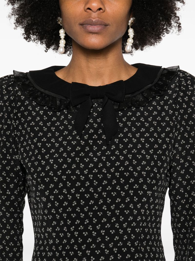 Black Floral-print Dress