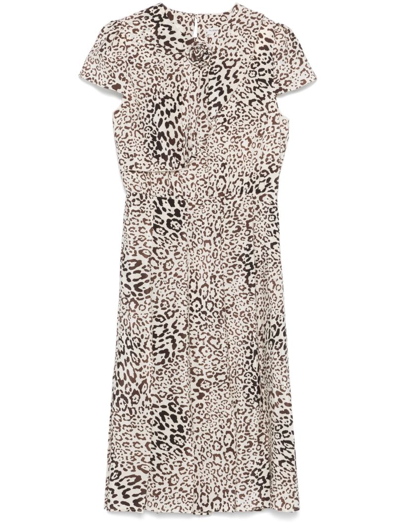 Leopard-print Midi Dress
