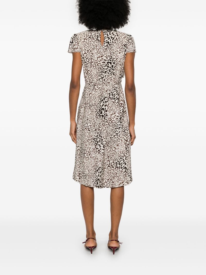 Leopard-print Midi Dress