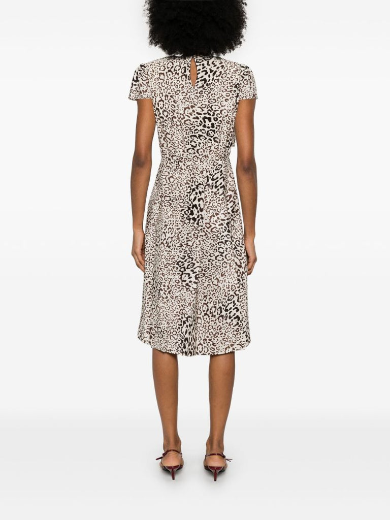 Leopard-print Midi Dress