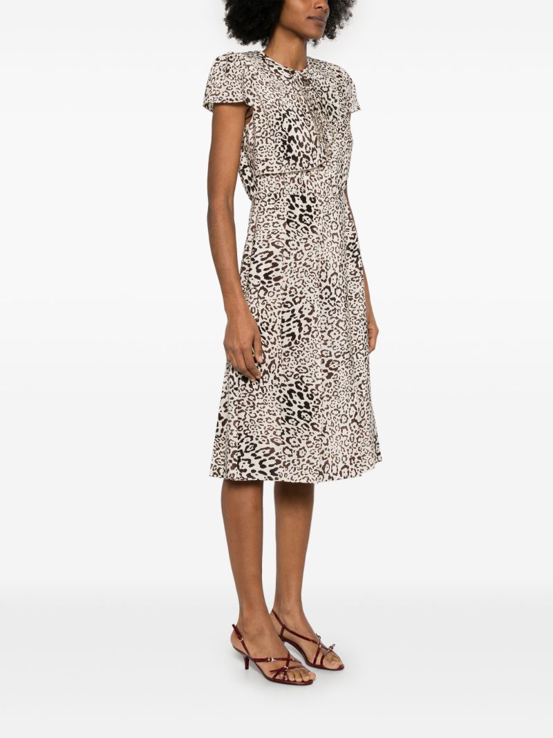 Leopard-print Midi Dress
