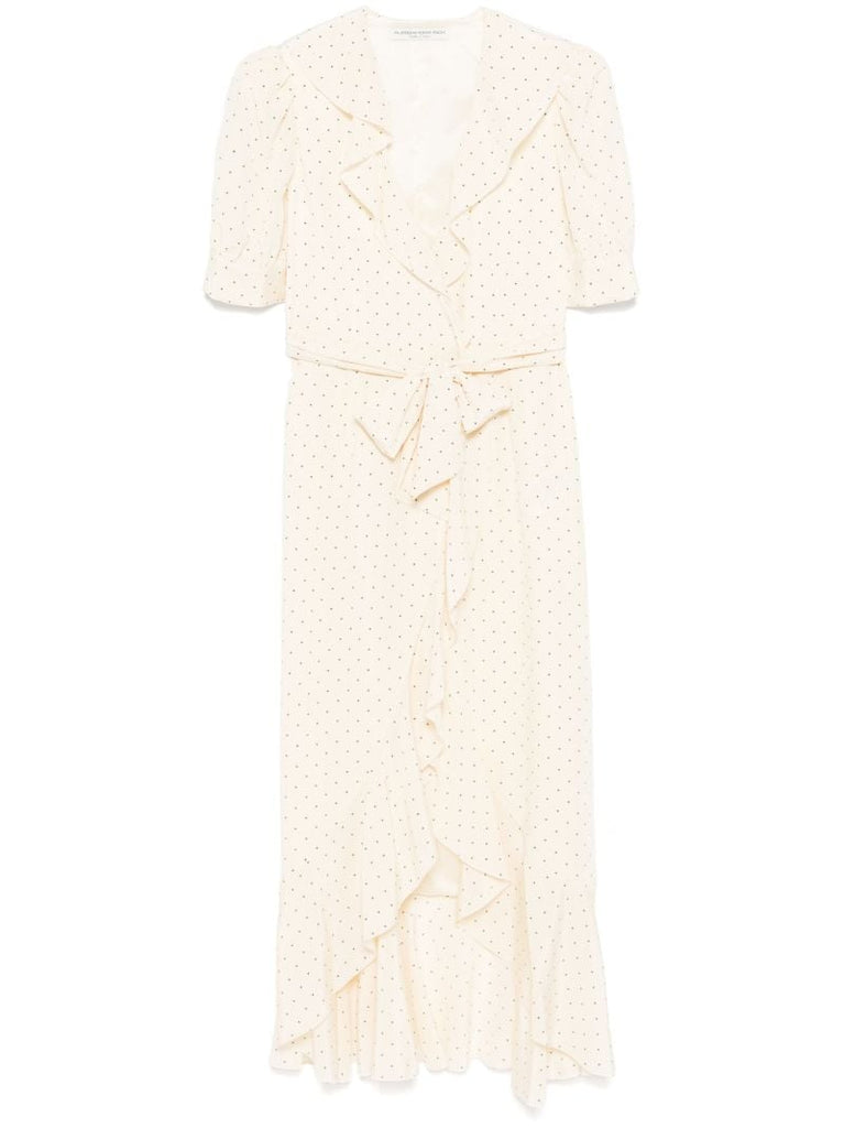 Neutral Polka Dot-print Dress