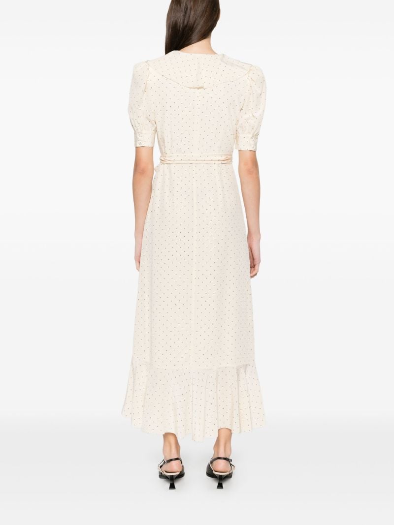 Neutral Polka Dot-print Dress