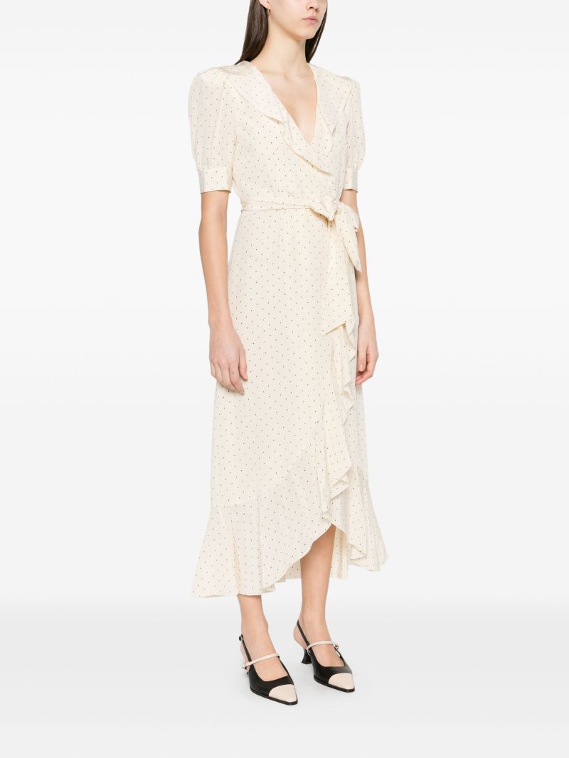 Neutral Polka Dot-print Dress
