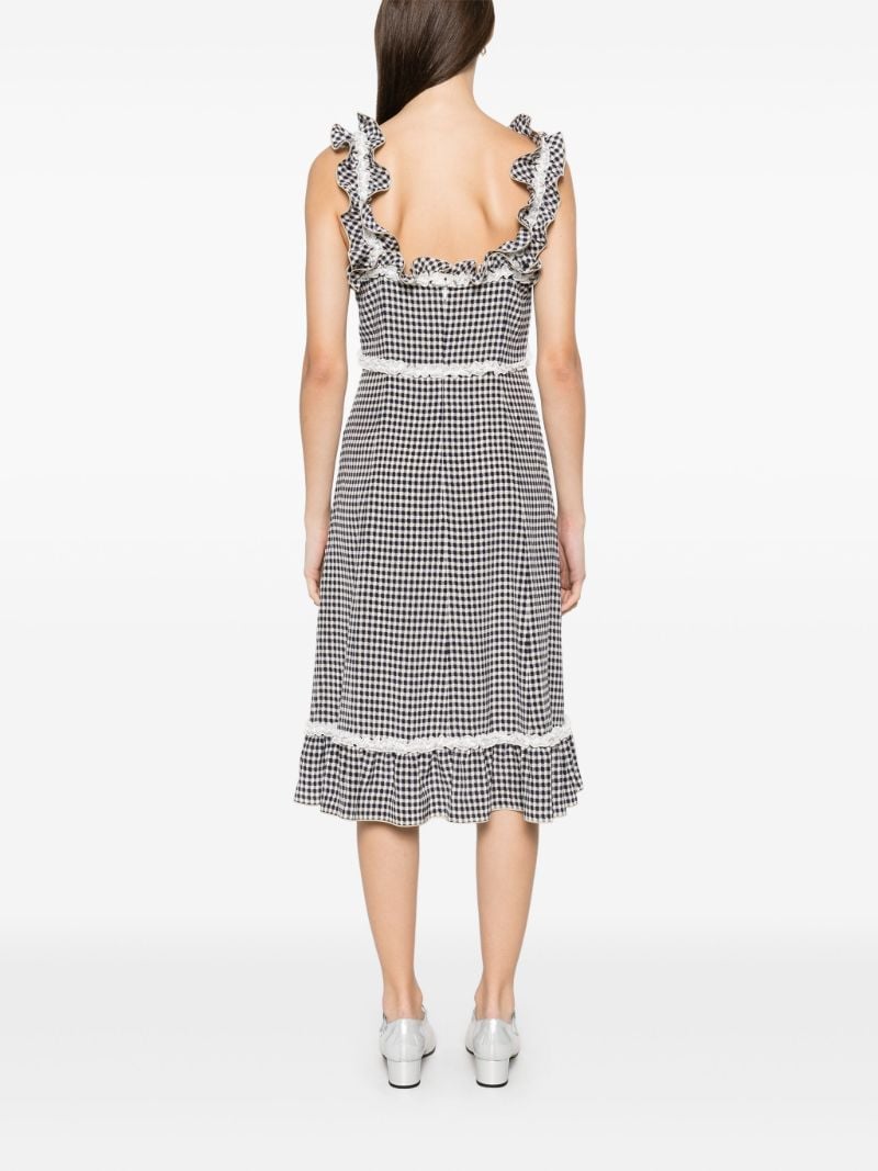 Black Gingham-check Dress