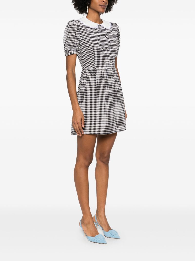 Blue Gingham-check Dress
