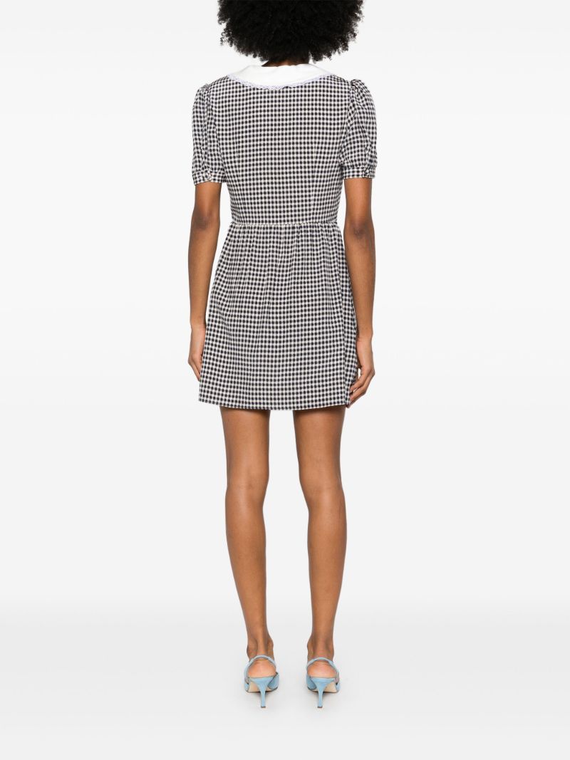 Blue Gingham-check Dress