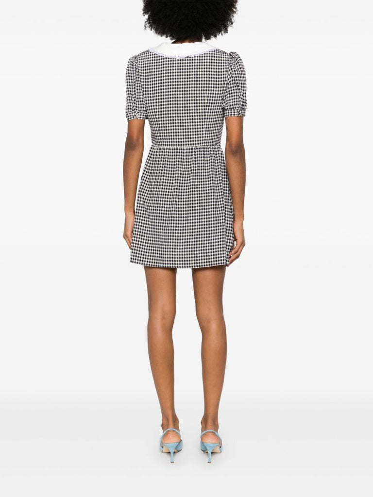 Blue Gingham-check Dress