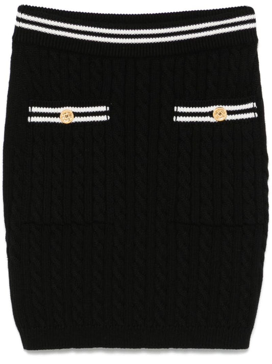 Cable-knit Mini Skirt