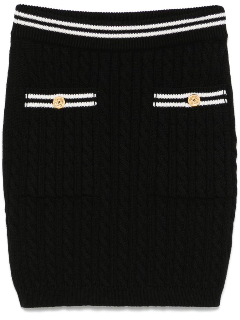 Cable-knit Mini Skirt