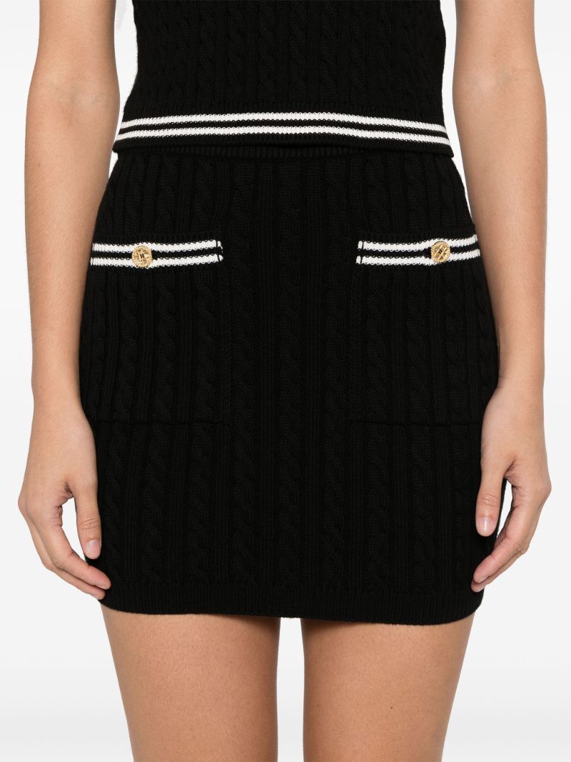 Cable-knit Mini Skirt