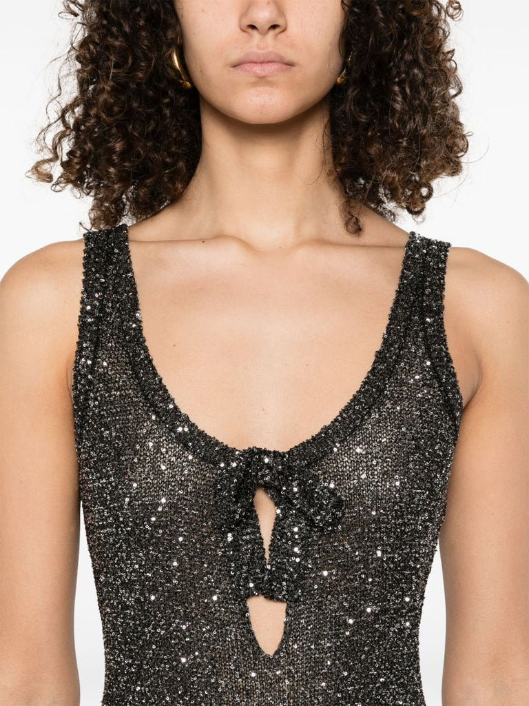 Sequin Knitted Mini Dress