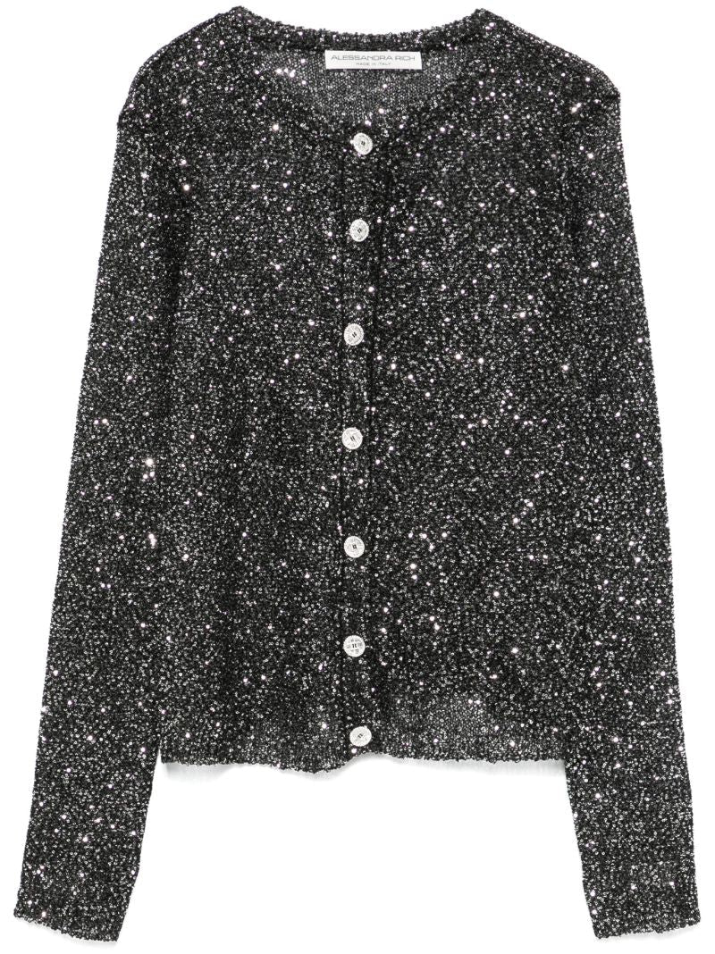 Black Sequinned Cardigan
