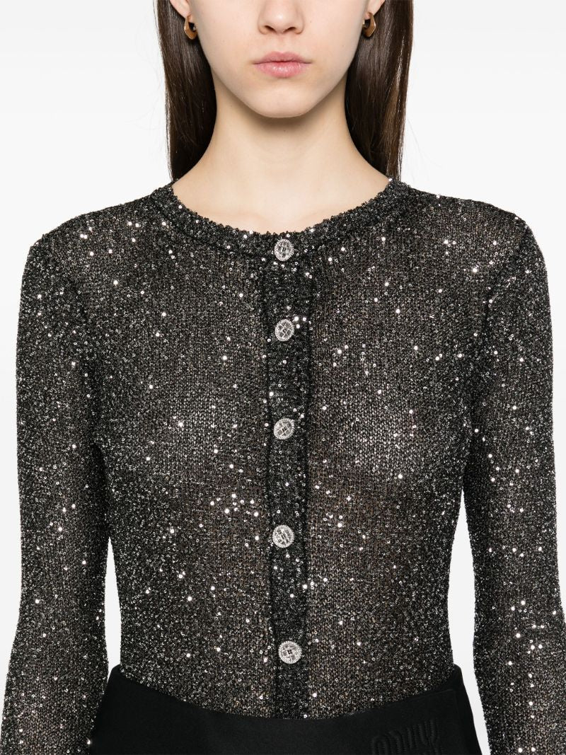 Black Sequinned Cardigan