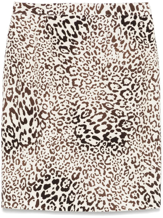 Leopard-print Silk Mini Skirt