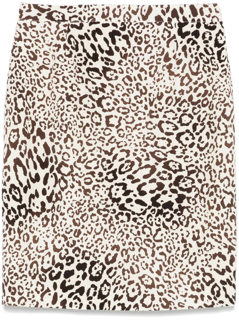 Leopard-print Silk Mini Skirt
