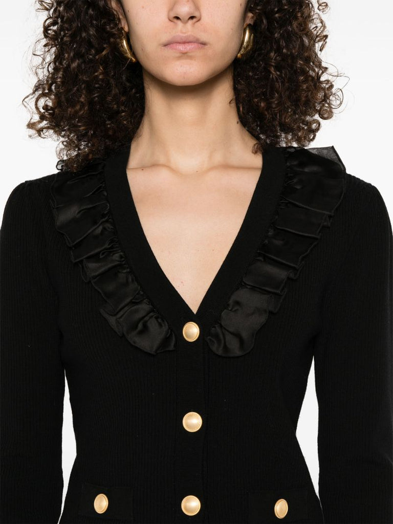 Ruffle Neck Cardigan