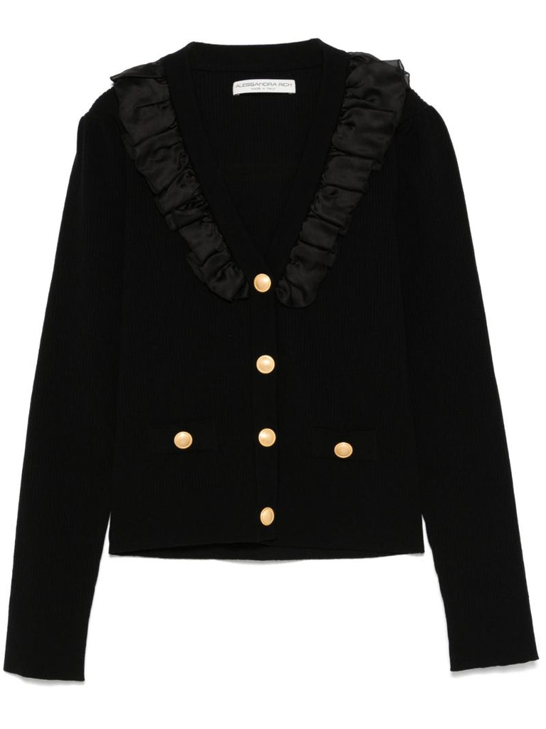 Ruffle Neck Cardigan
